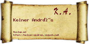Kelner András névjegykártya
