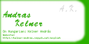 andras kelner business card